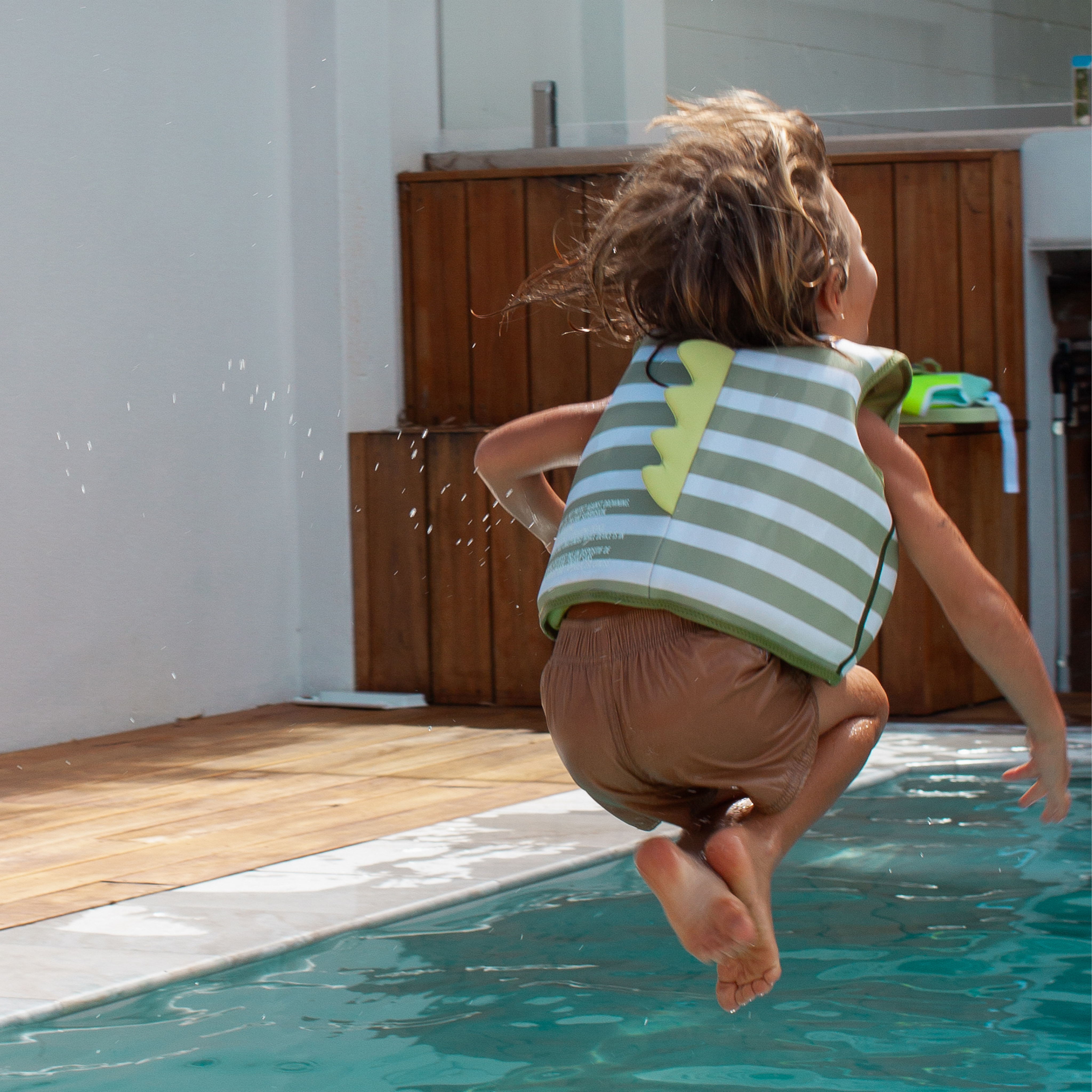 Kids Swim Vest  Into the Wild Khaki 